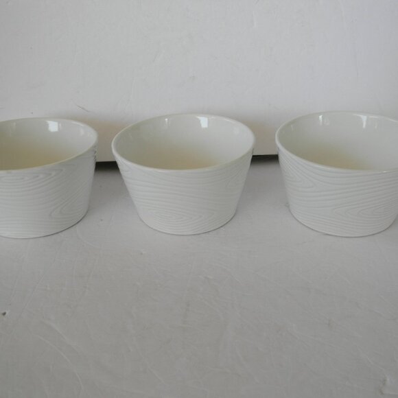NEW Temp-tations Woodland Set of (3) 18-oz Cereal Bowls WHITE - Picture 1 of 6